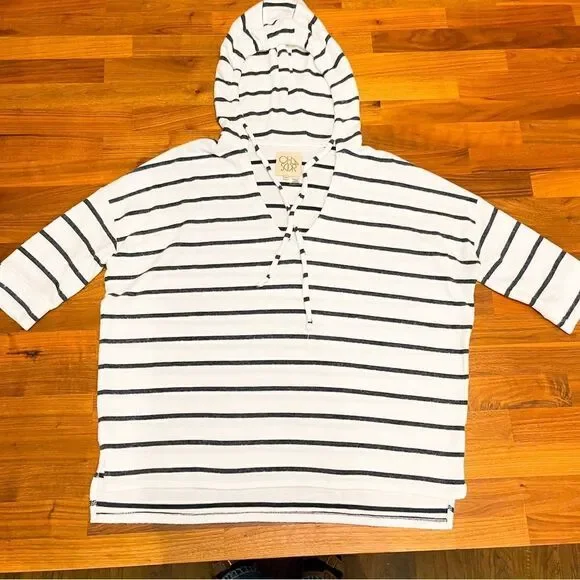 🍋 Chaser • Women's Short Sleeve Super Soft Micro Fleece Hoodie Size M - Picture 4 of 7